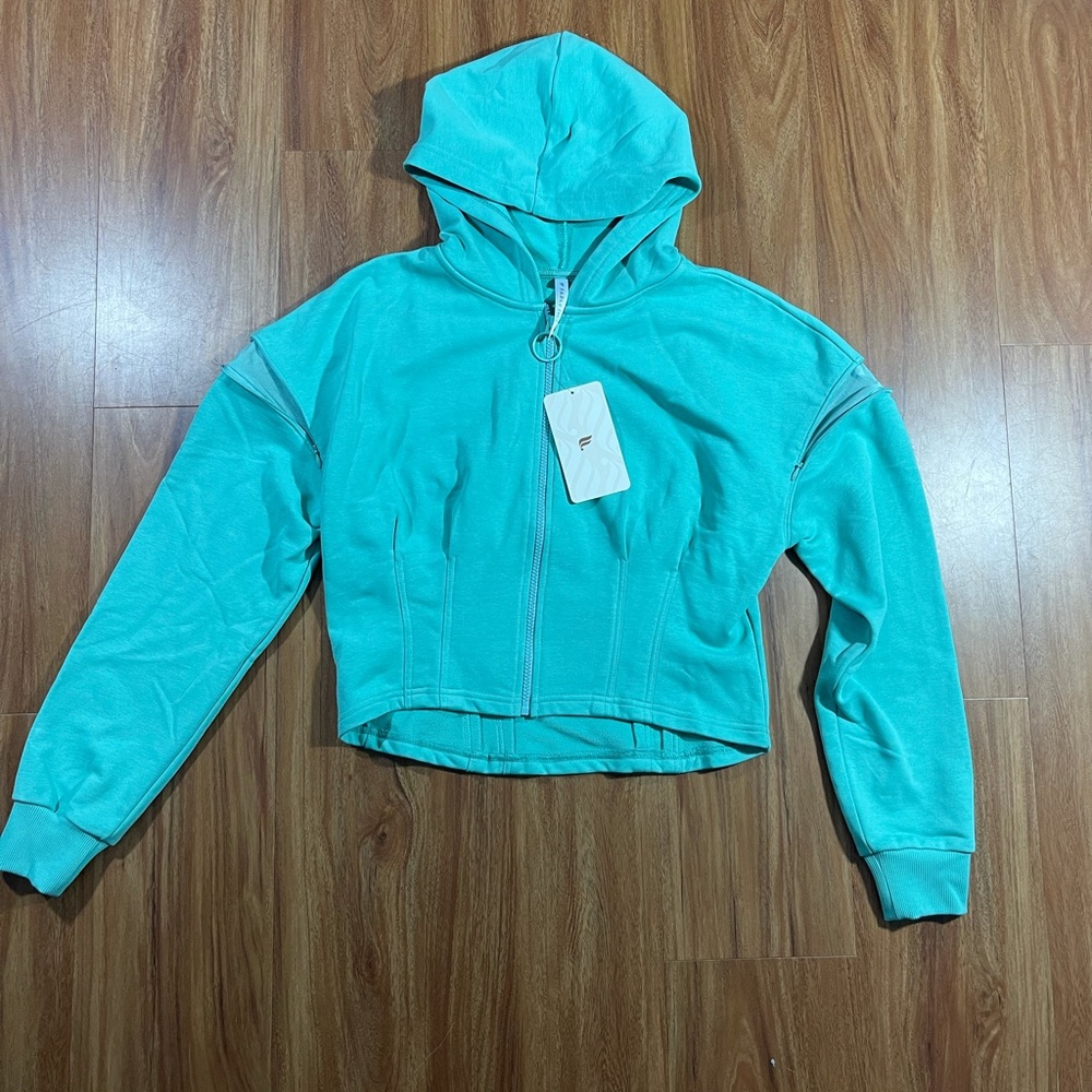 Fabletics Teal Hooded Jacket
